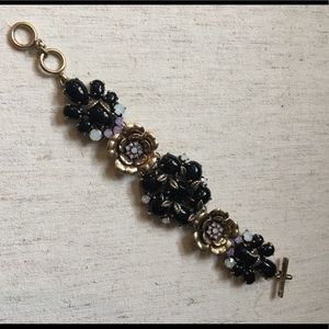 Black and Gold Statement Bracelet